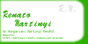 renato martinyi business card